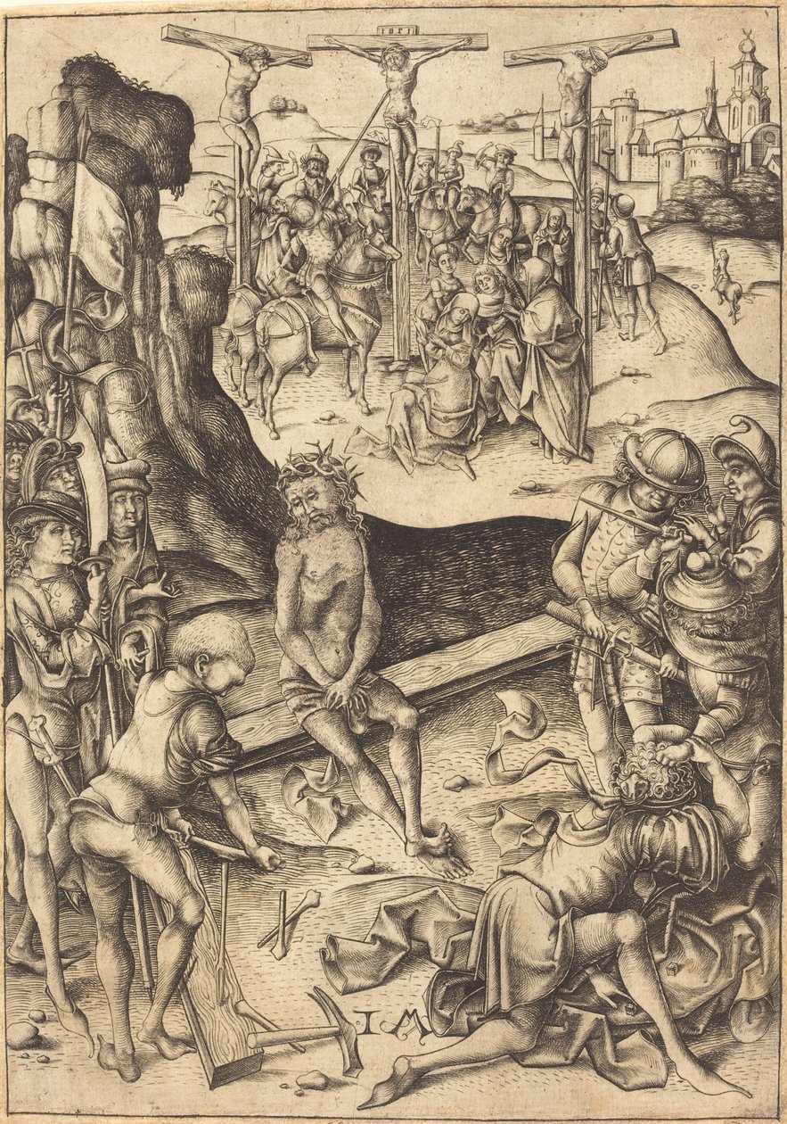 Ukrzyżowanie, c. 1480. autorstwa Israhel van Meckenem
