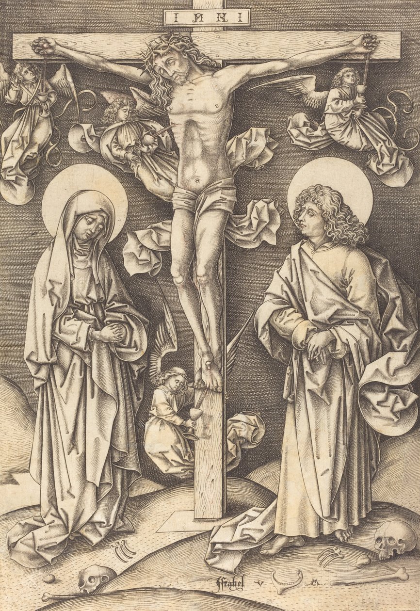 Ukrzyżowanie, c. 14901500. autorstwa Israhel van Meckenem