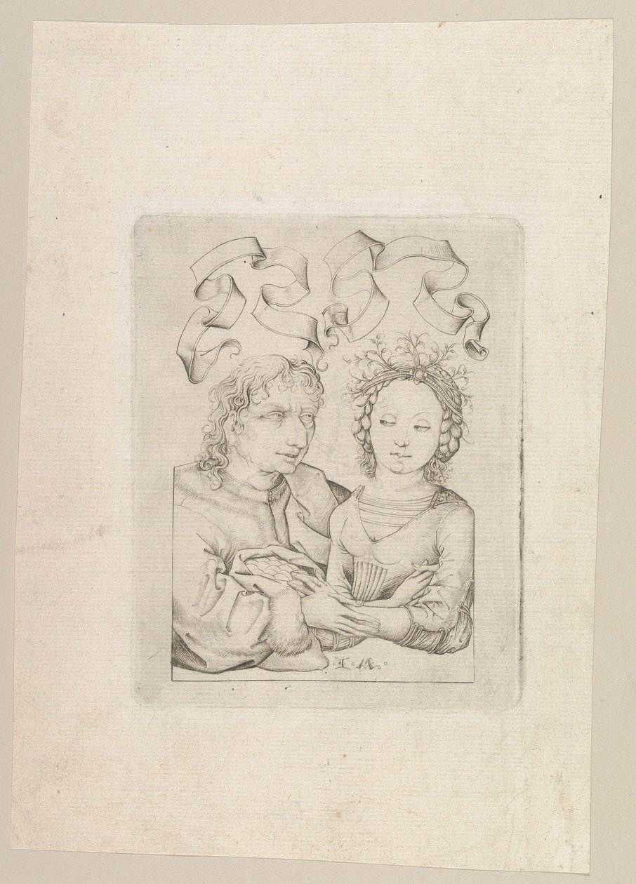 Źle dobrana para, ca. 1480-90. autorstwa Israhel van Meckenem