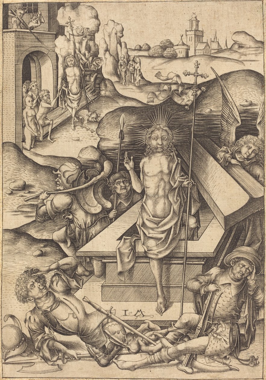 Zmartwychwstanie, c. 1480. autorstwa Israhel van Meckenem