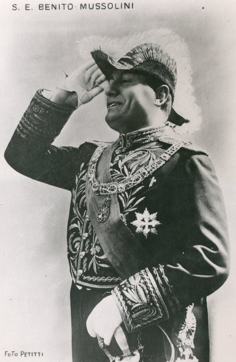 Benito Mussolini (1883-1945) lata 30. autorstwa Italian Photographer