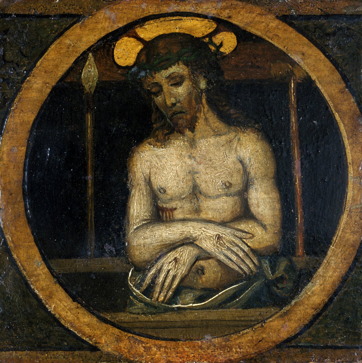 Chrystus cierpiący (tempera na drewnie topoli) autorstwa Italian School