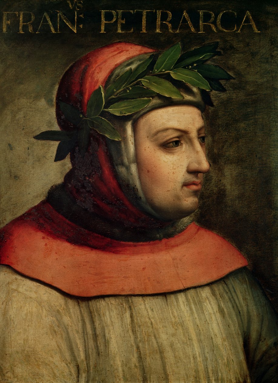 Portret Petrarki o imieniu Francesco Petrarca (1304-74) autorstwa Italian School