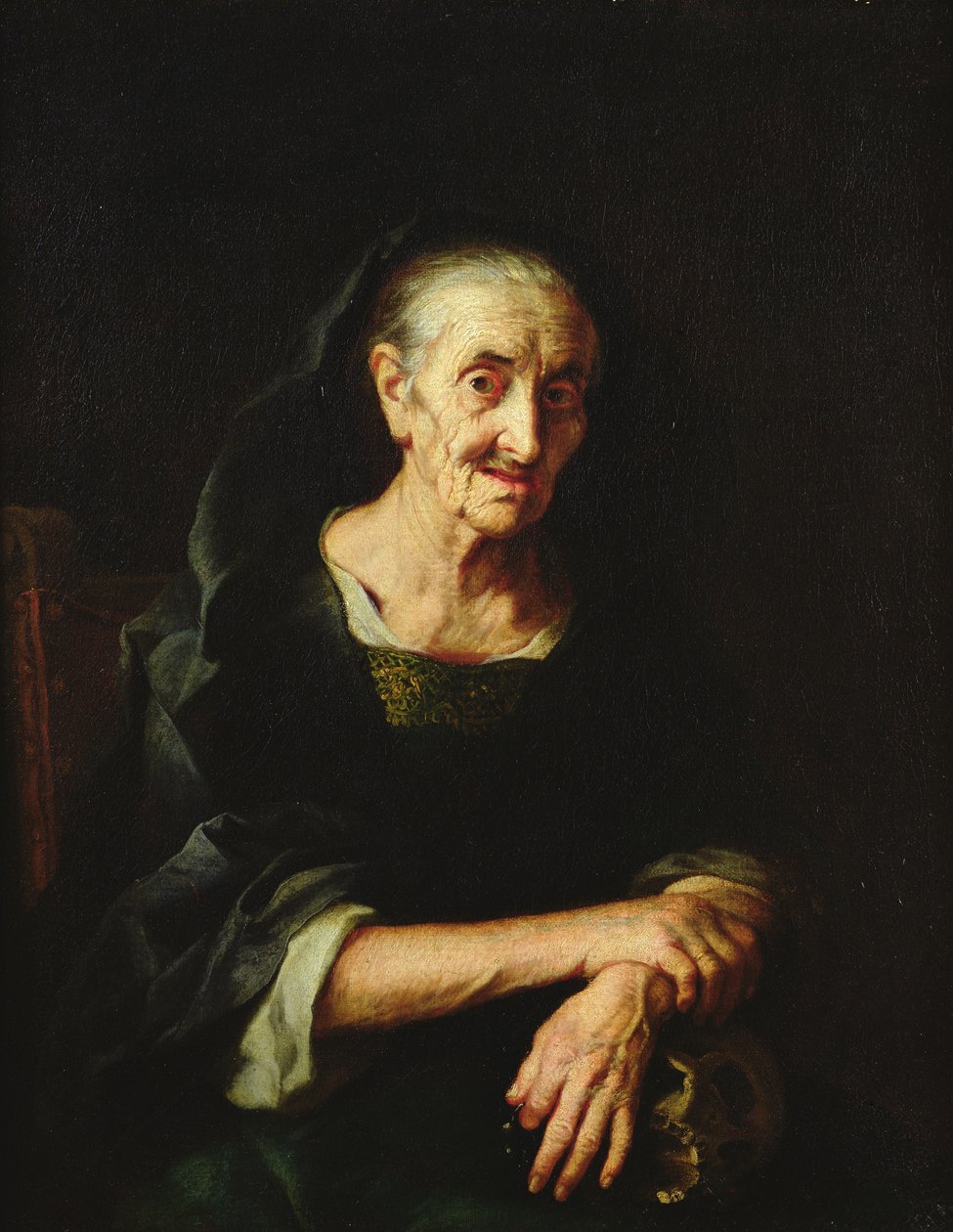Portret starej kobiety autorstwa Italian School
