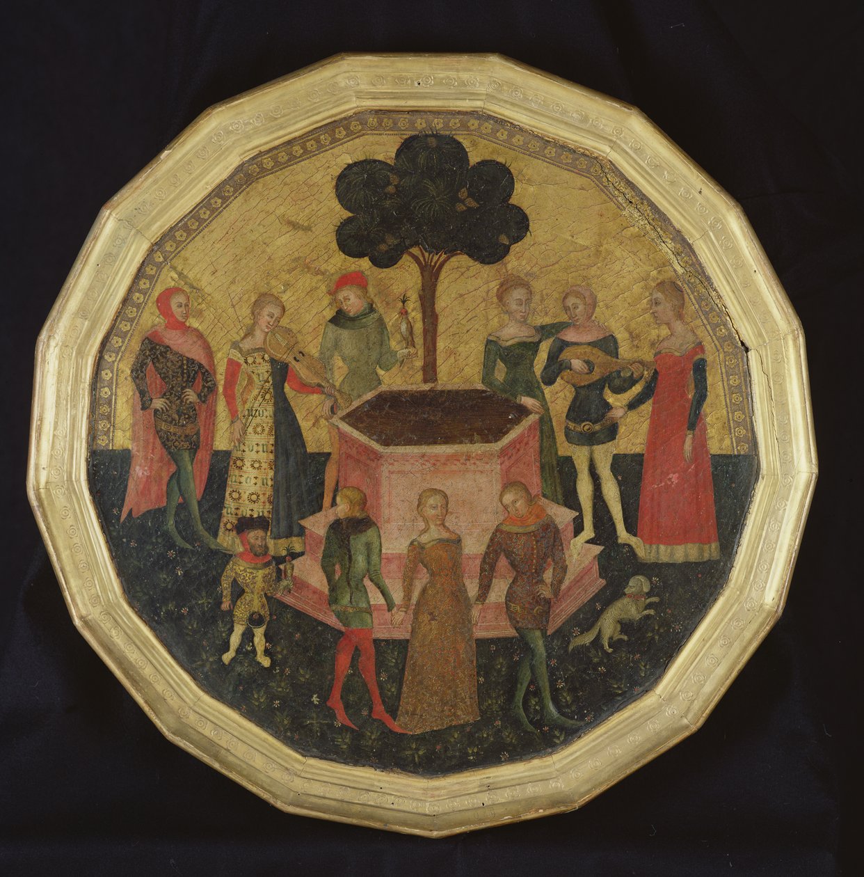 Dwór miłości, ok. 1380 r. autorstwa Italian School