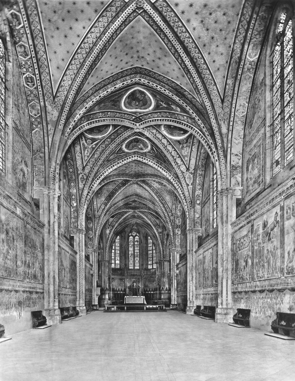Widok wnętrza kościoła górnego autorstwa Italian School