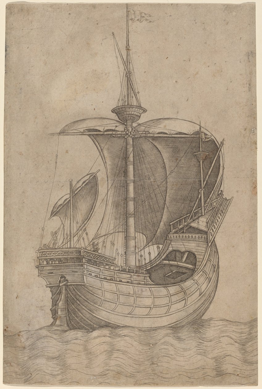 Carrack, kierując się w prawo autorstwa Italian 15th Century
