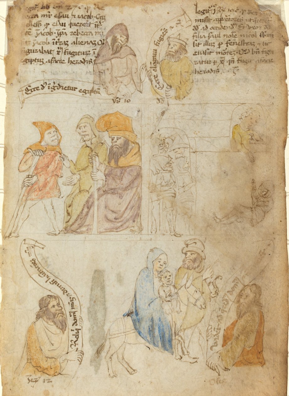 Ucieczka do Egiptu [recto] autorstwa Italian 15th Century