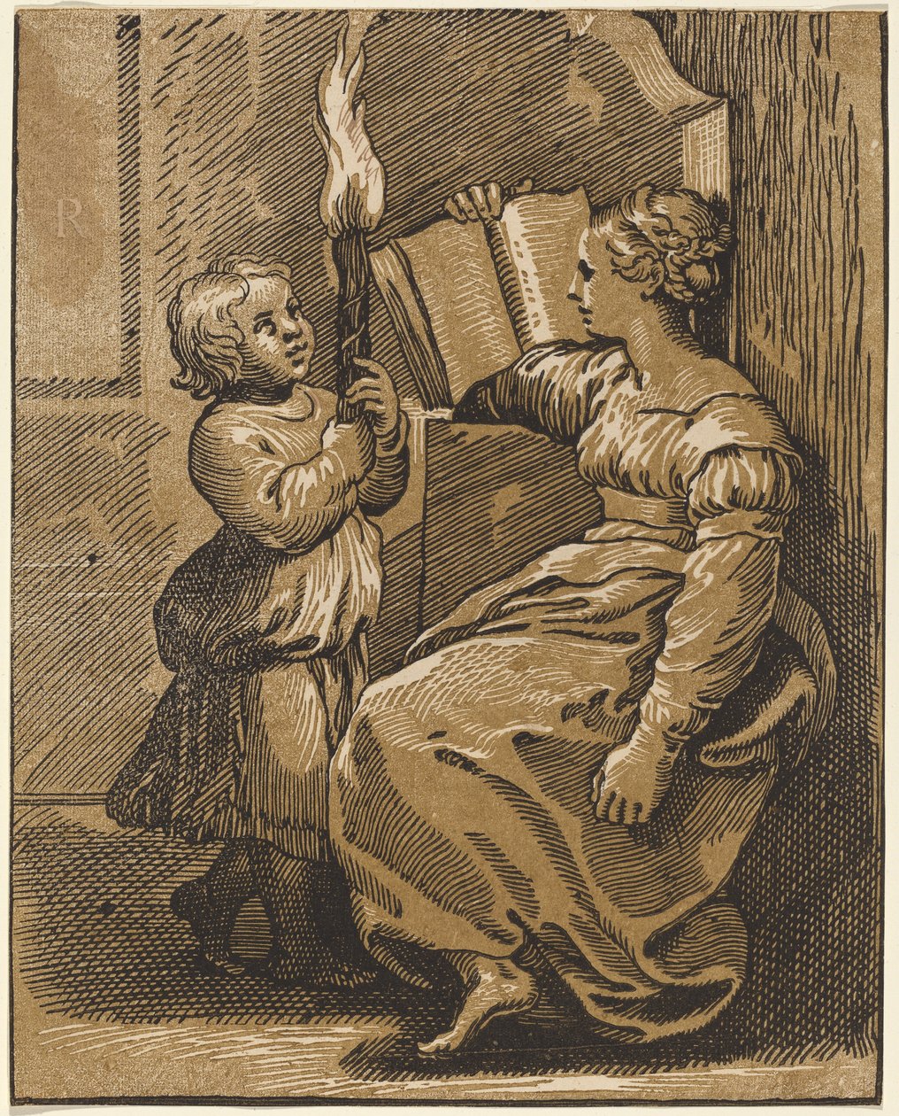 Czytanie Sybilli autorstwa Italian 16th Century, after Ugo da Carpi, after Raphael