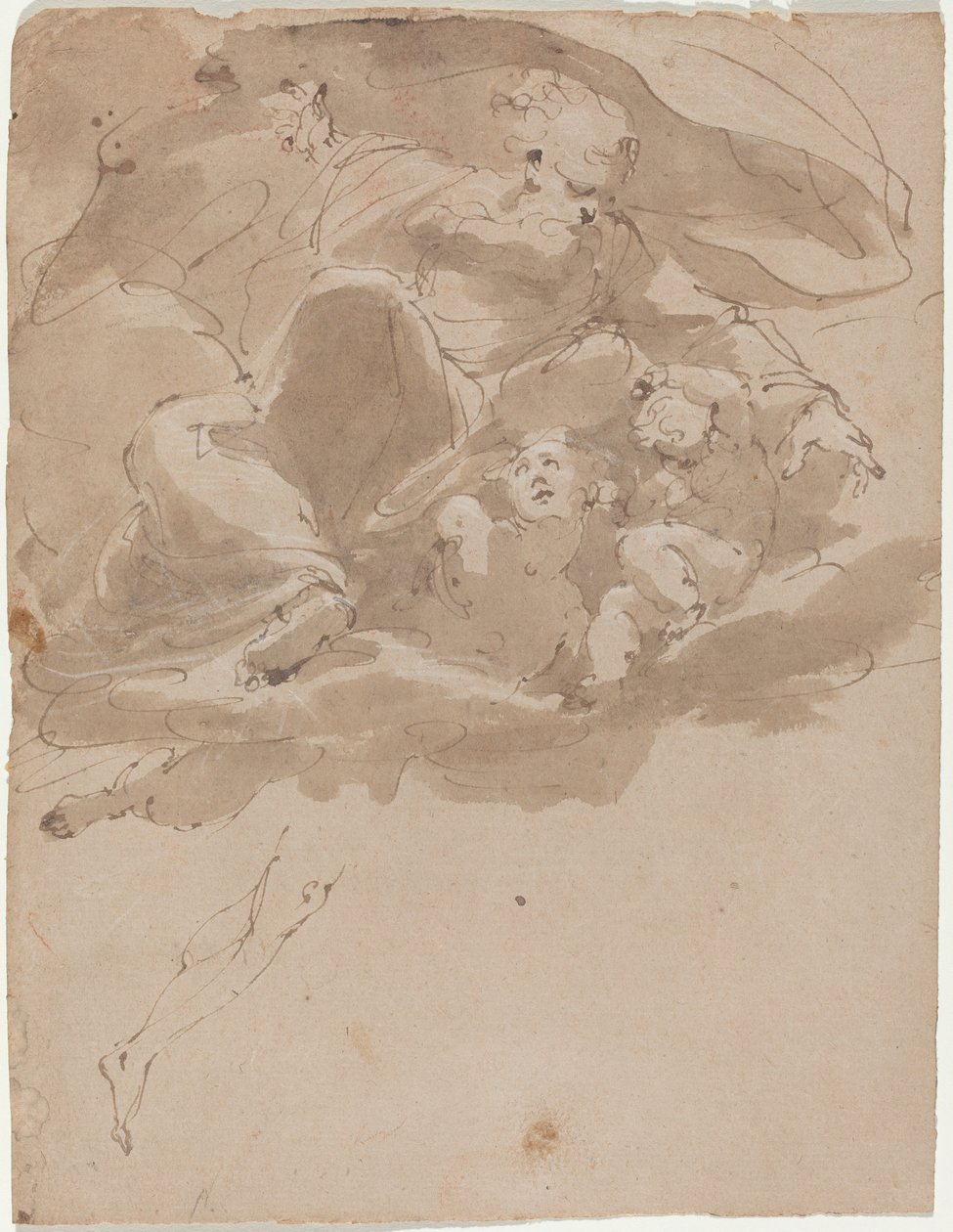 Bóg Ojciec z Aniołami autorstwa Italian 17th Century