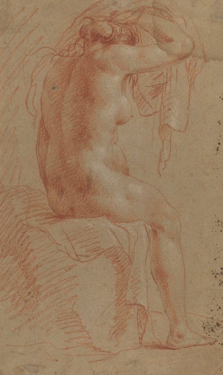 Naga postać kobieca [verso] autorstwa Italian 17th Century