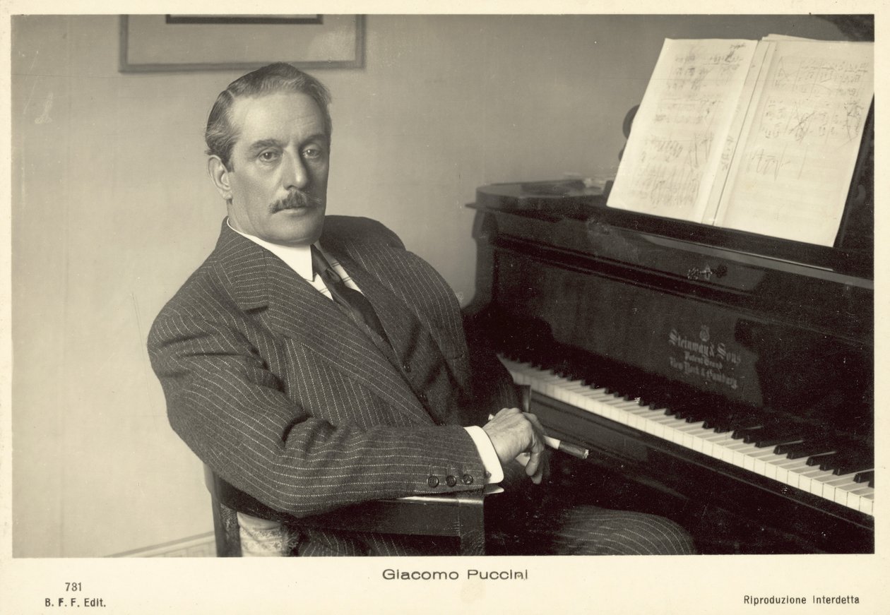 Giacomo Puccini (zdjęcie czarno-białe) autorstwa Italian Photographer