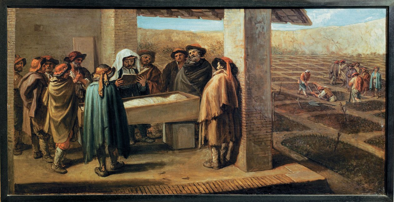 Żydowski pogrzeb autorstwa Italian School