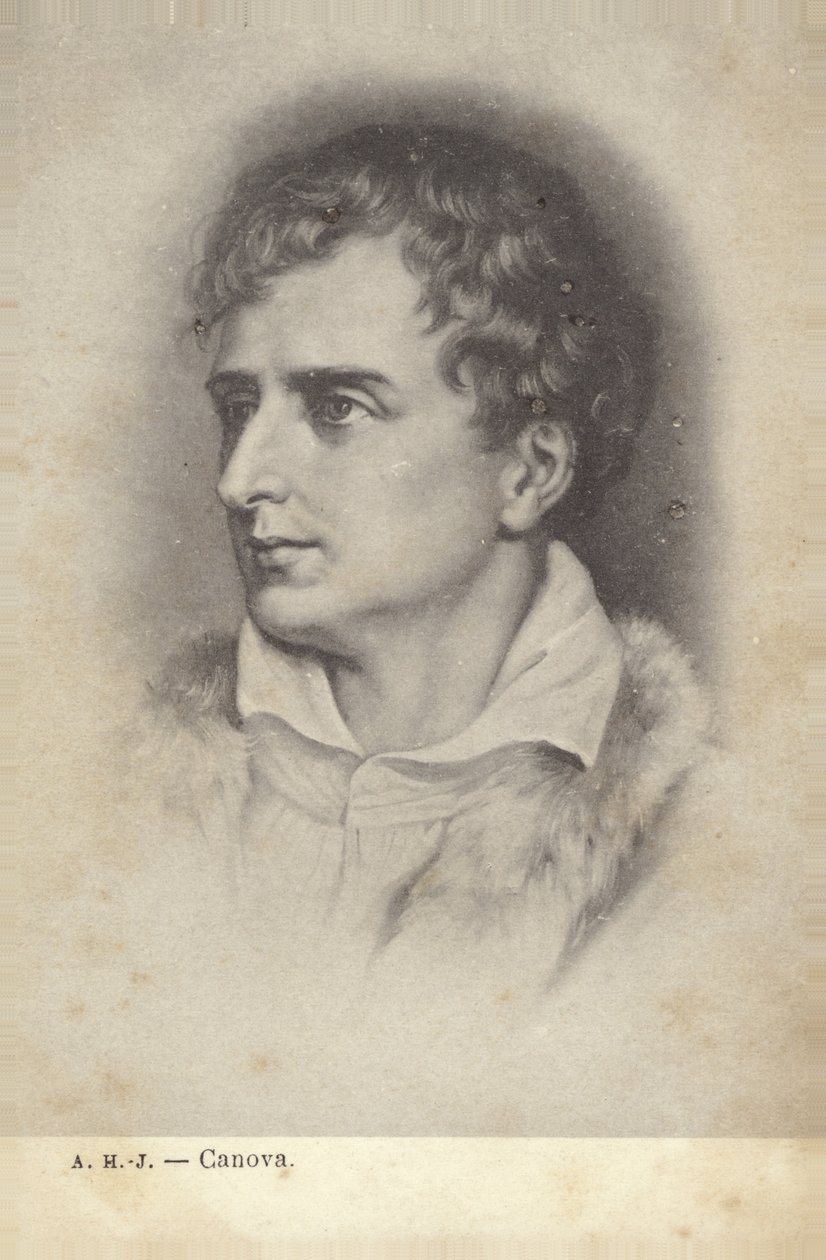 Antonio Canova, włoski rzeźbiarz (litografia) autorstwa Italian School