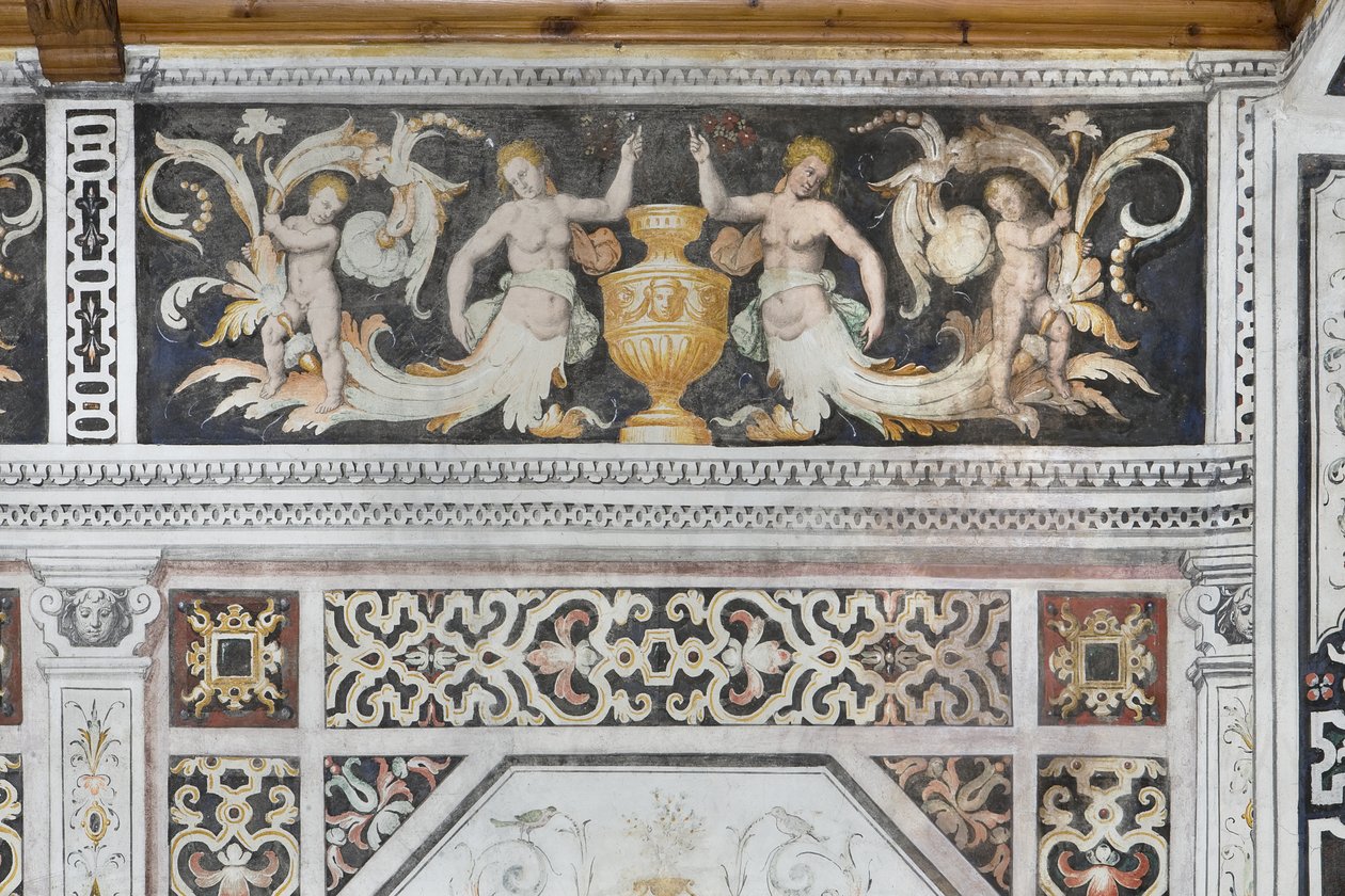 Pokój Carducci, detal (świeży) autorstwa Italian School