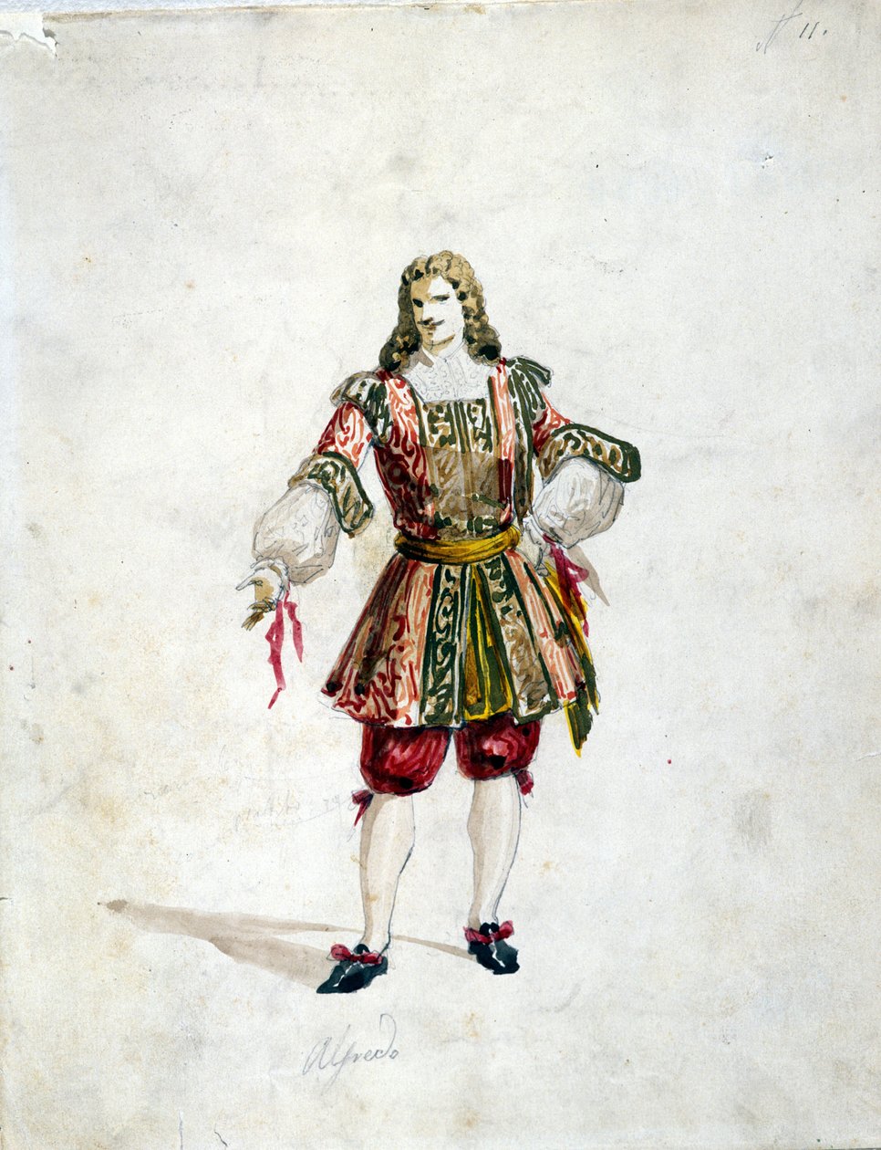 Postać Alfreda w „Traviacie” Giuseppe Verdiego autorstwa Italian School