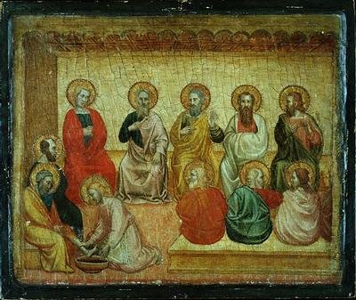 Chrystus umywający nogi uczniom, Arezzo, ok. 1390 r. autorstwa Italian School