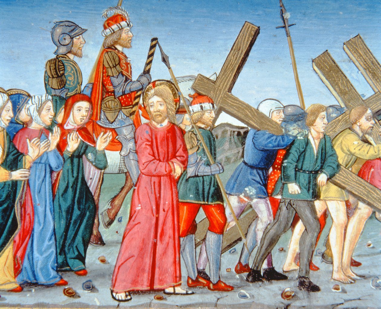Fol.116v Chrystus prowadzony na Kalwarię (welum) autorstwa Italian School