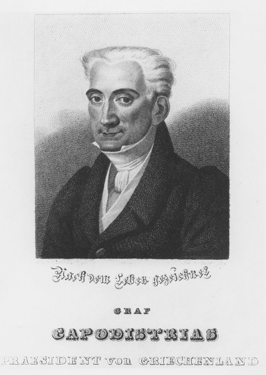 Ioannis Kapodistrias (grafika) autorstwa Italian School