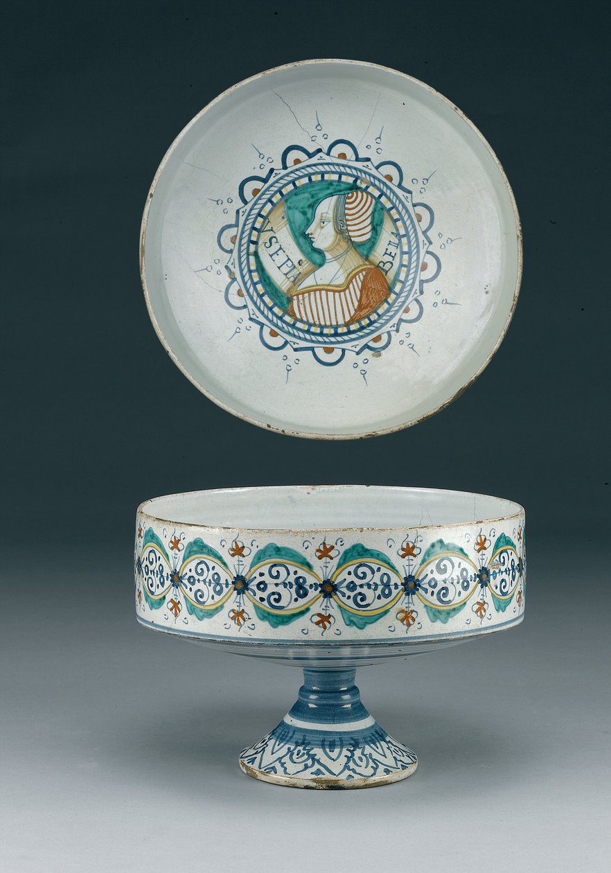 Majolica Cup, Deruta, ok.1520 (ceramika) autorstwa Italian School