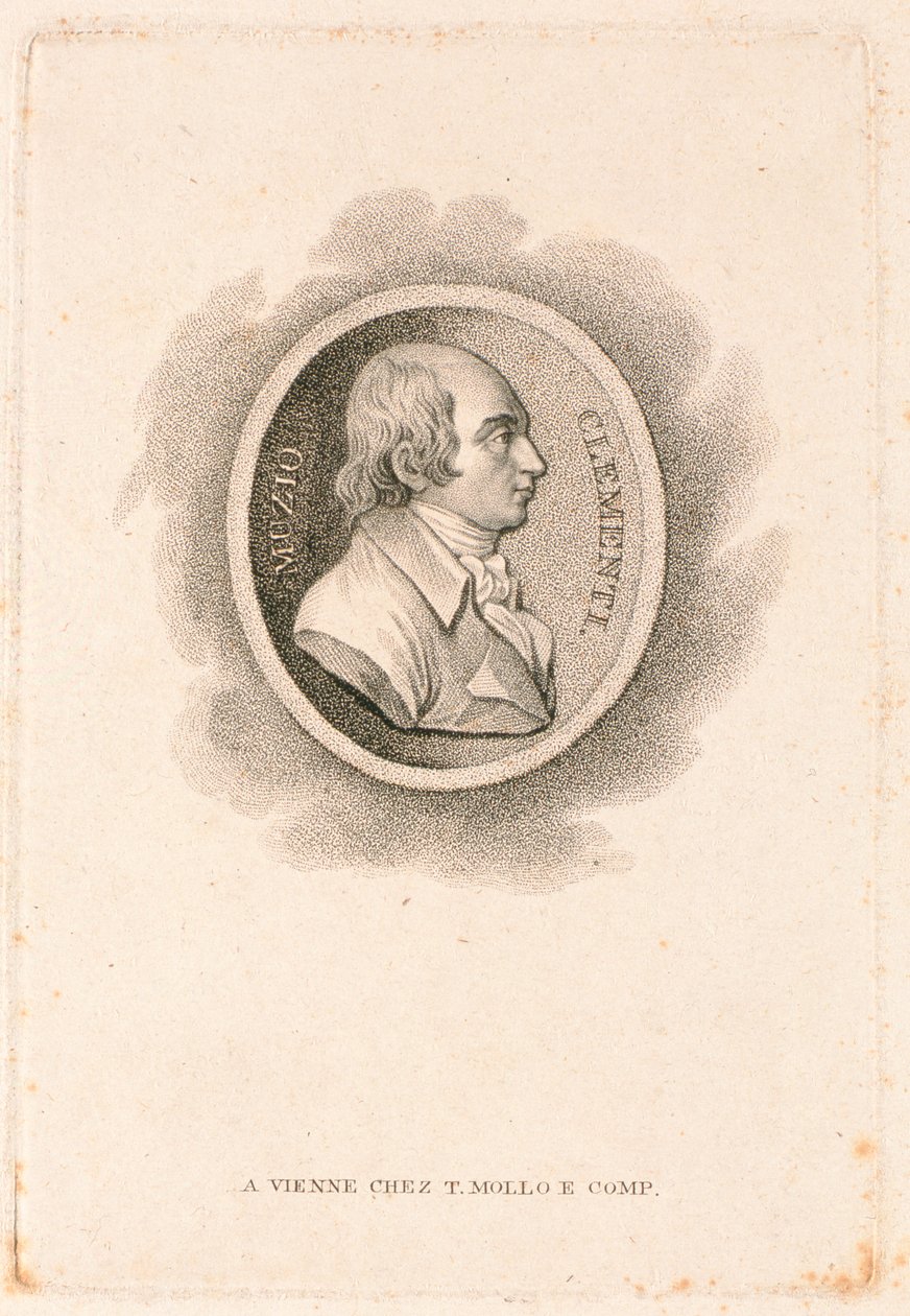 Muzio Clementi (1752-1832) (mezzotinta) autorstwa Italian School