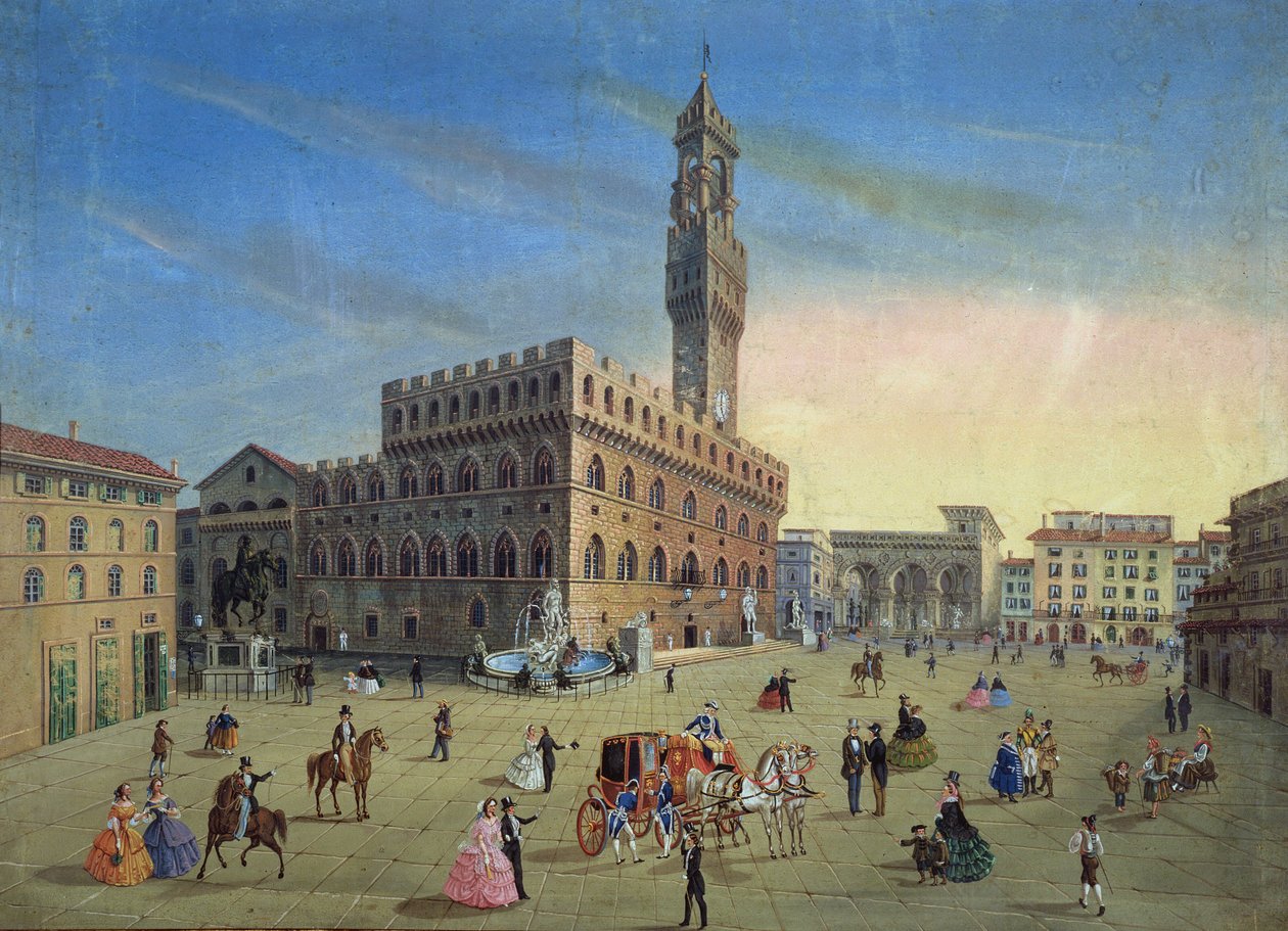 Piazza Signoria, Florencja autorstwa Italian School