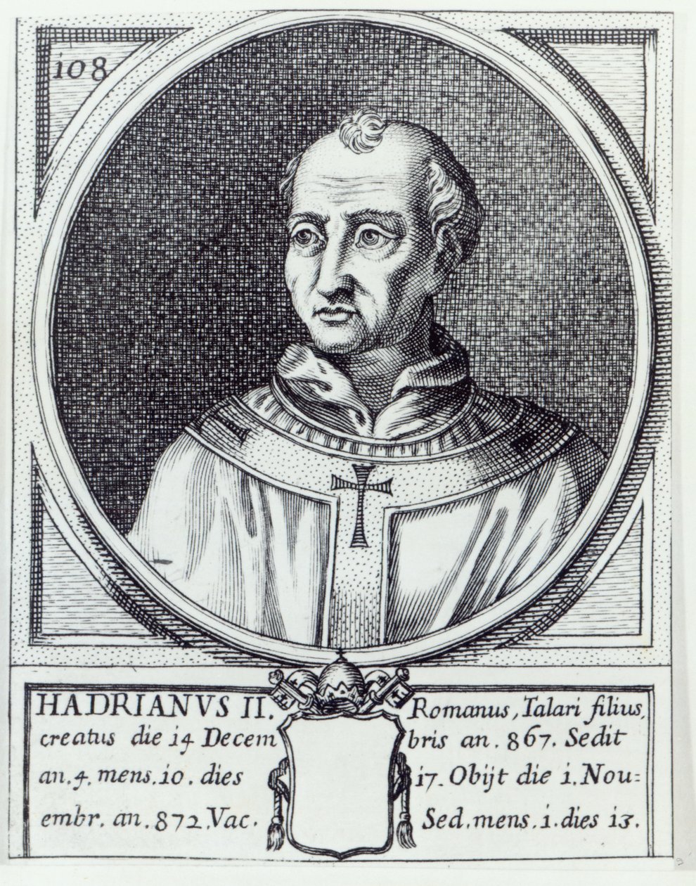 Papież Hadrian II autorstwa Italian School