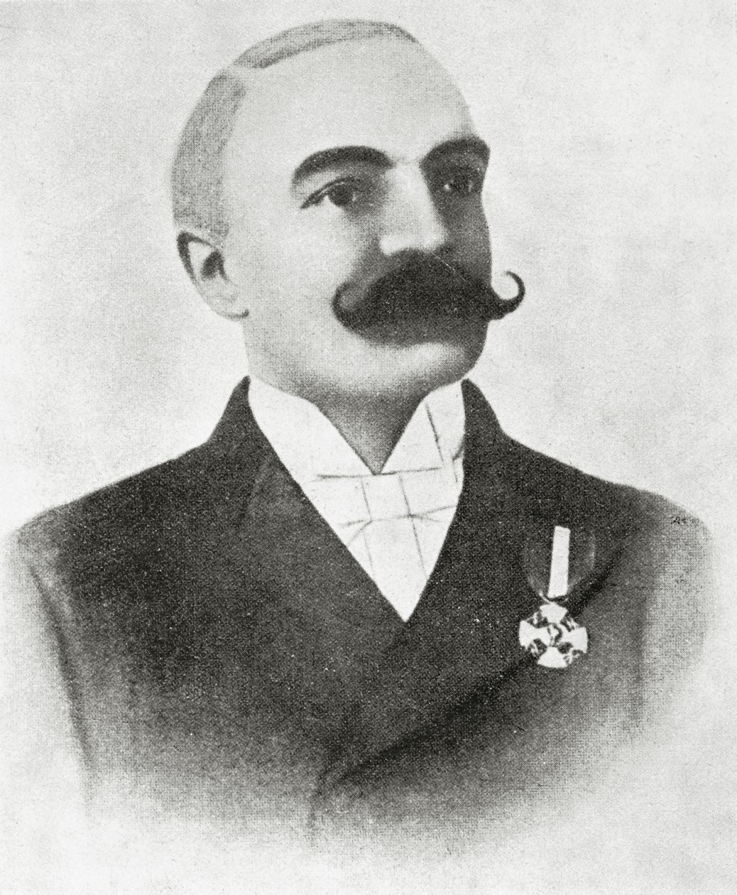 Portret Emilio Salgari (lito) autorstwa Italian School