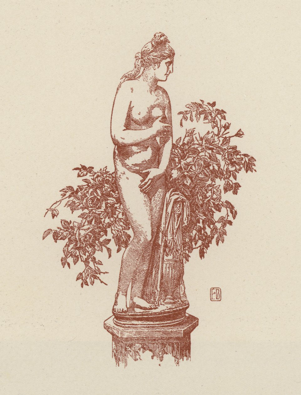 Rzym, Wenus Kapitolińska (litografia) autorstwa Italian School
