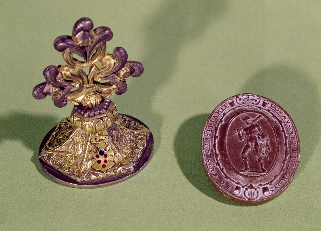 Pieczęć Cosimo de Medici (1519-74) autorstwa Italian School