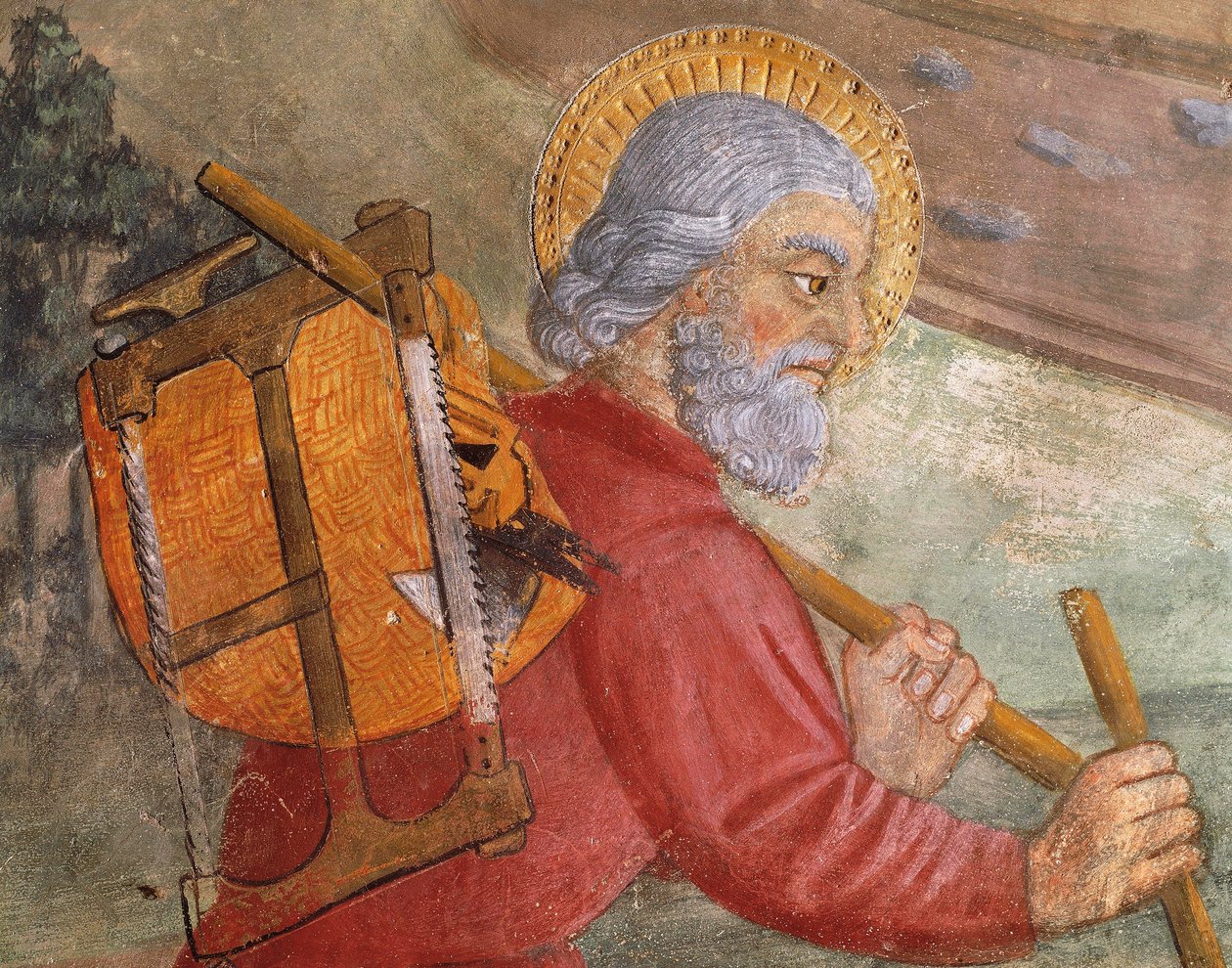 Św. Józef, fragment z Ucieczki do Egiptu autorstwa Italian School