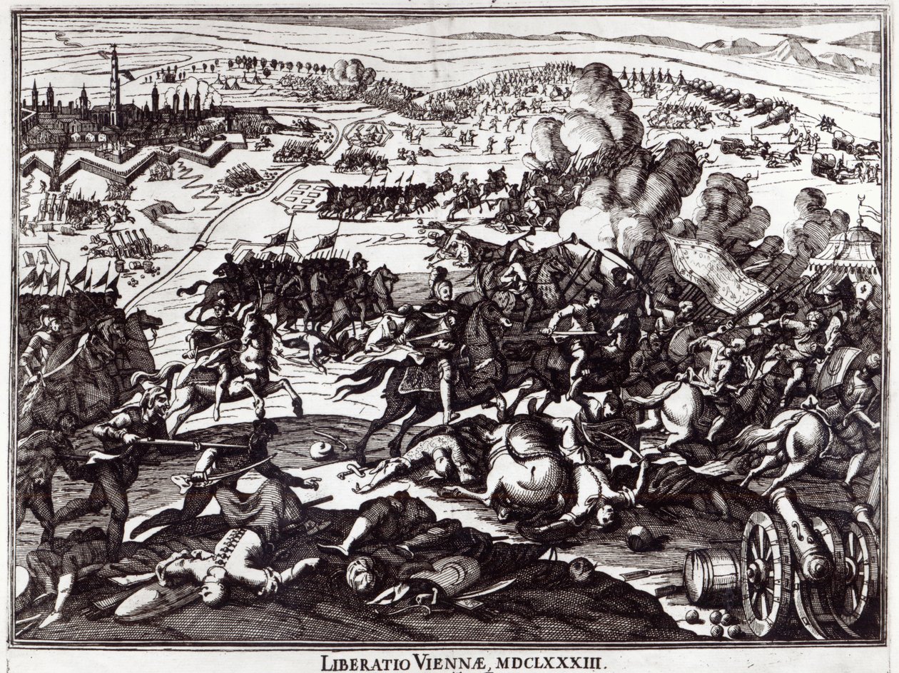 Oblężenie Wiednia w 1683 r. autorstwa Italian School