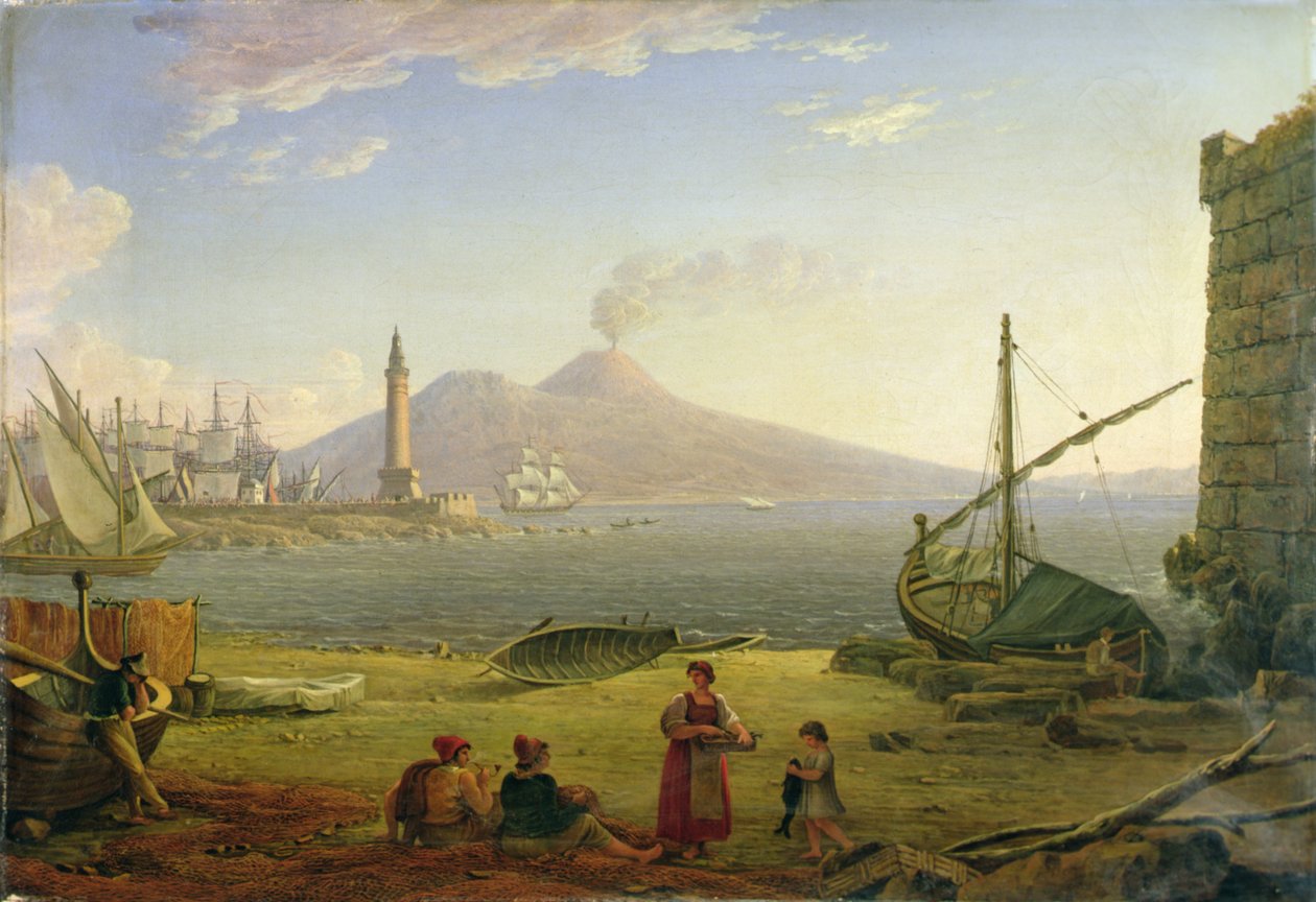 Zatoka Neapolitańska (olej na płótnie) autorstwa Italian School