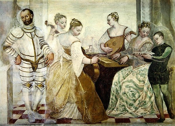 Koncert, 1570 (szczegół) autorstwa Italian School