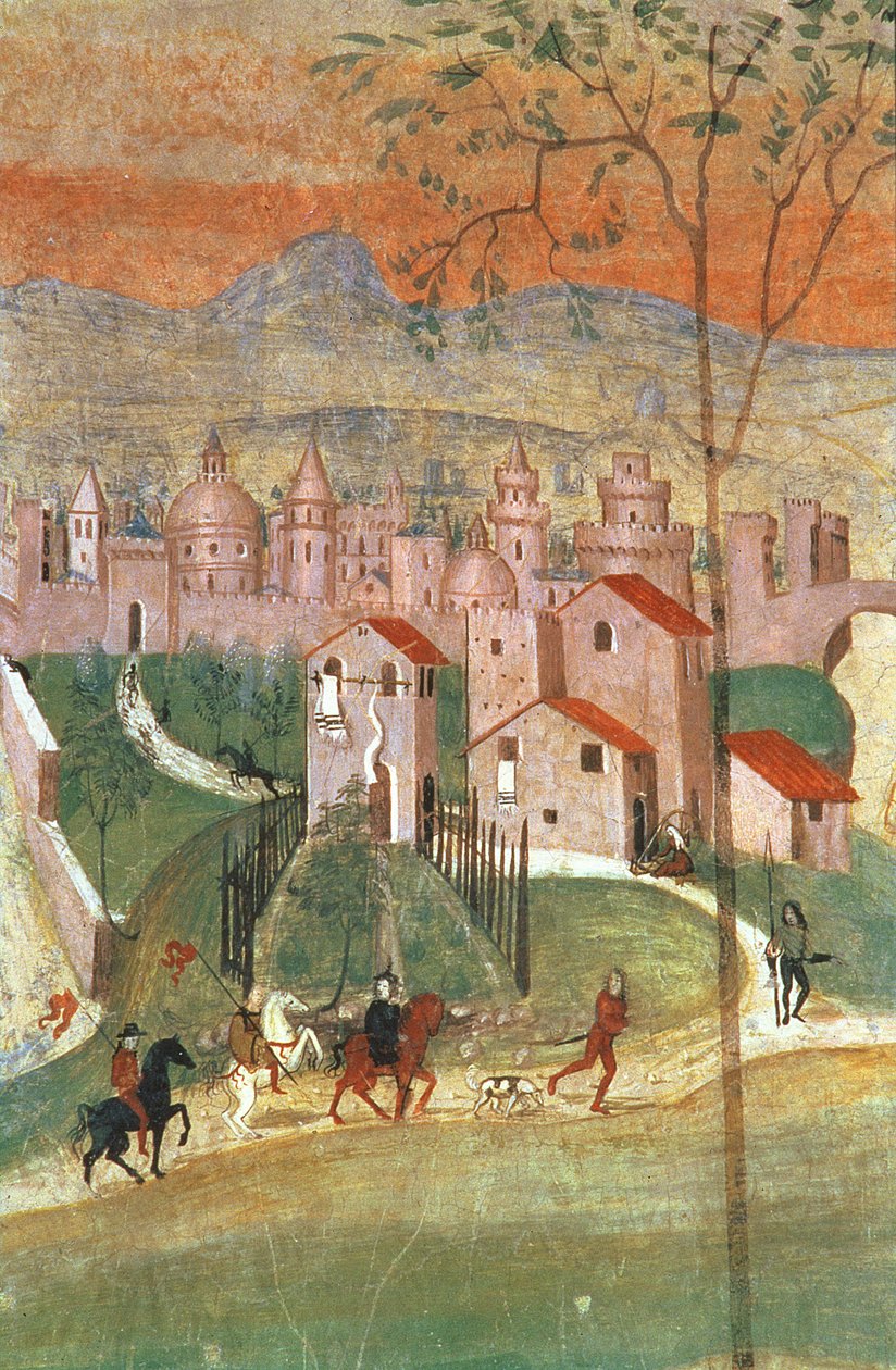 Miasto Prato (fresk) autorstwa Italian School
