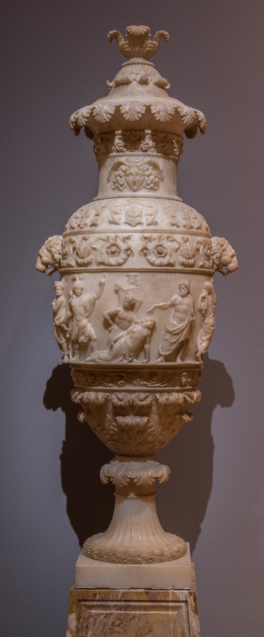 Wazon ze sceną klasycystyczną, ok.1825 (alabaster) autorstwa Italian School