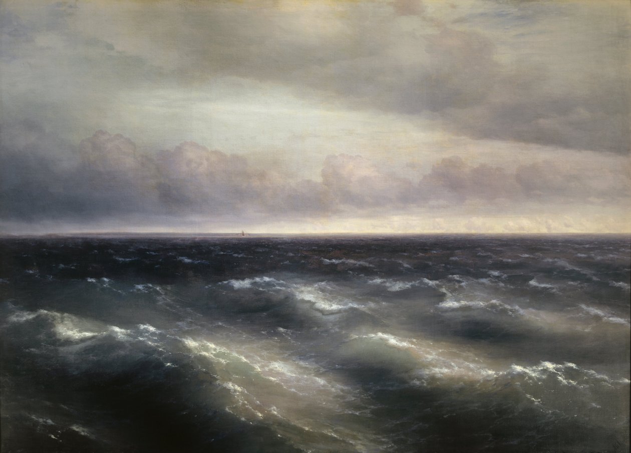 Morze Czarne (burza zaczyna grać na Morzu Czarnym) autorstwa Ivan Konstantinovich Aivazovsky