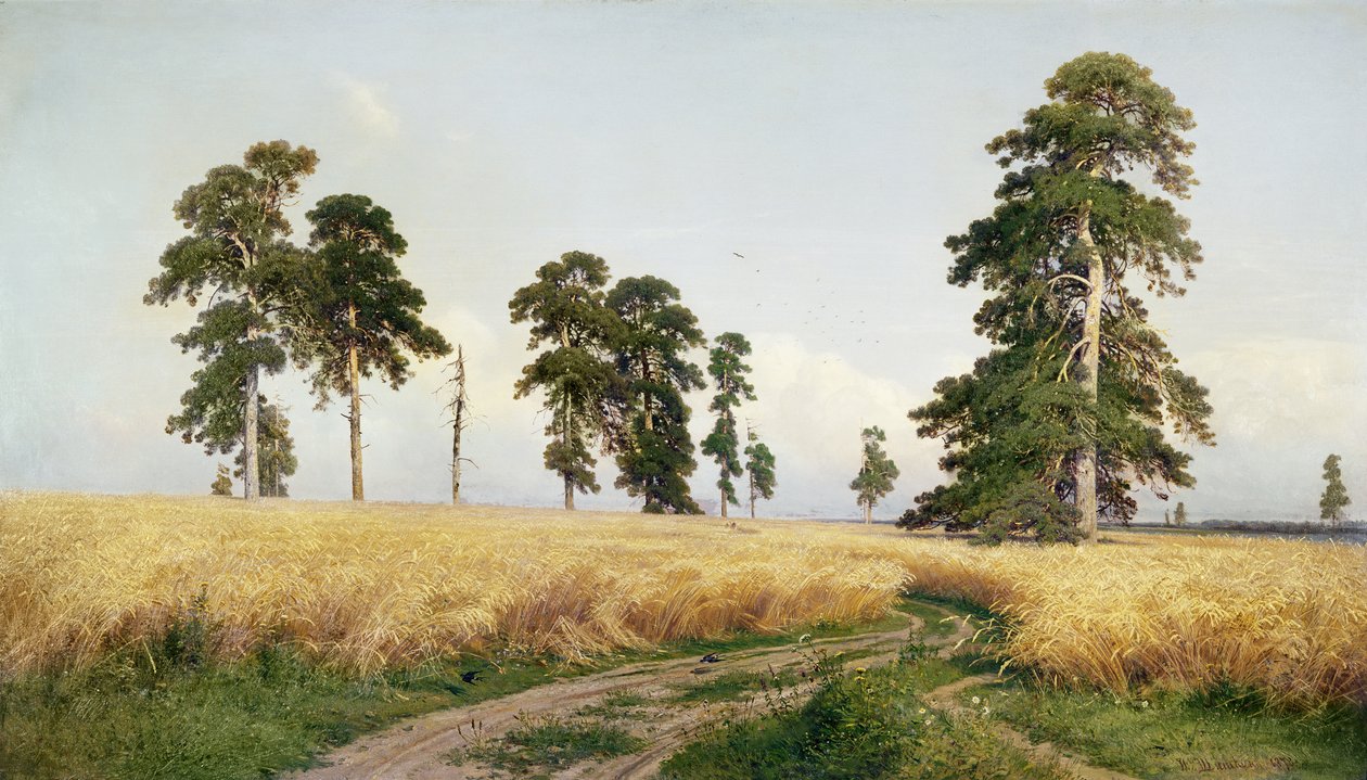 Pole pszenicy, 1878 autorstwa Ivan Ivanovich Shishkin