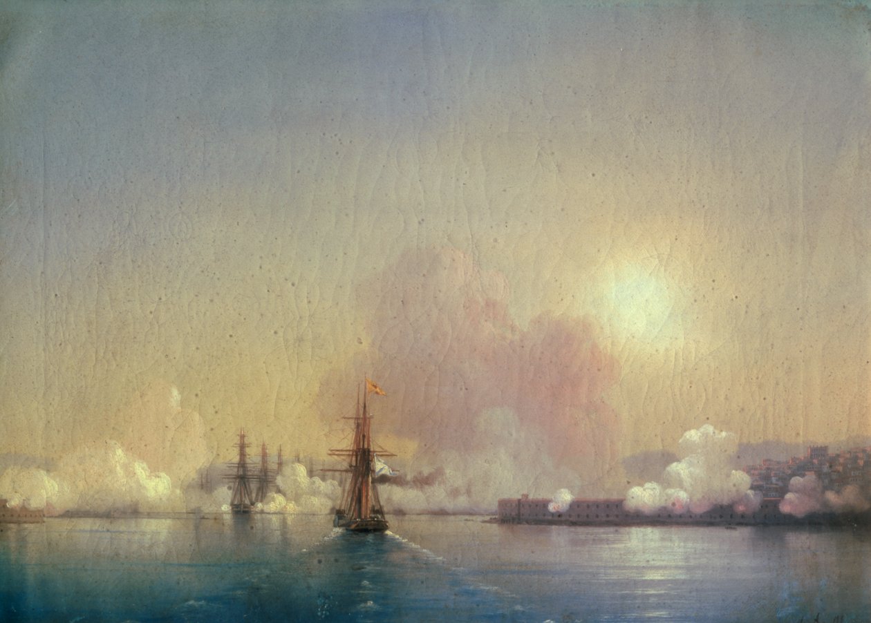 Przybycie do zatoki Sebastopol, 1852 r. autorstwa Ivan Konstantinovich Aivazovsky