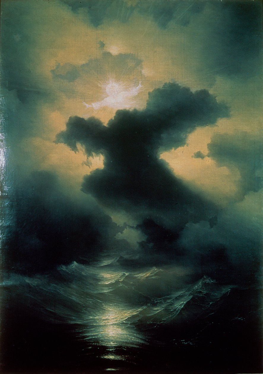 Chaos (stworzenie), 1841 autorstwa Ivan Konstantinovich Aivazovsky