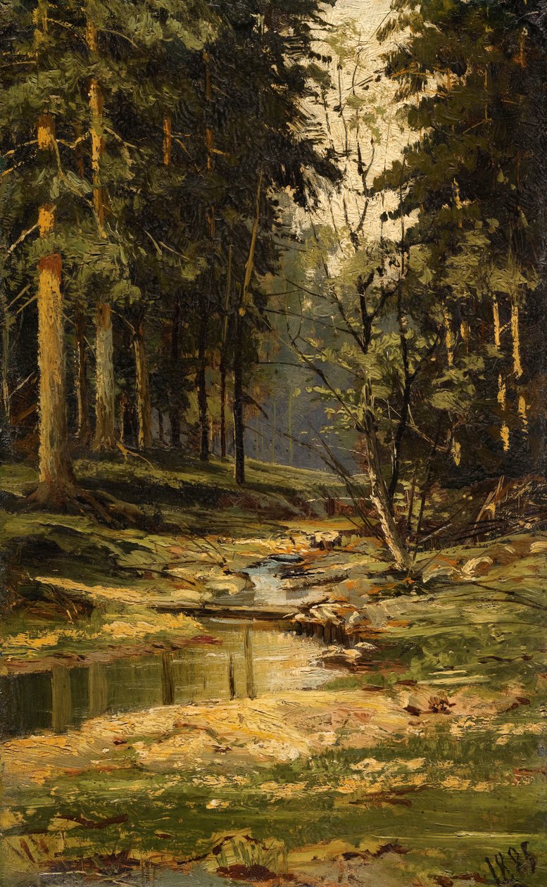 Leśny potok autorstwa Ivan Ivanovich Shishkin