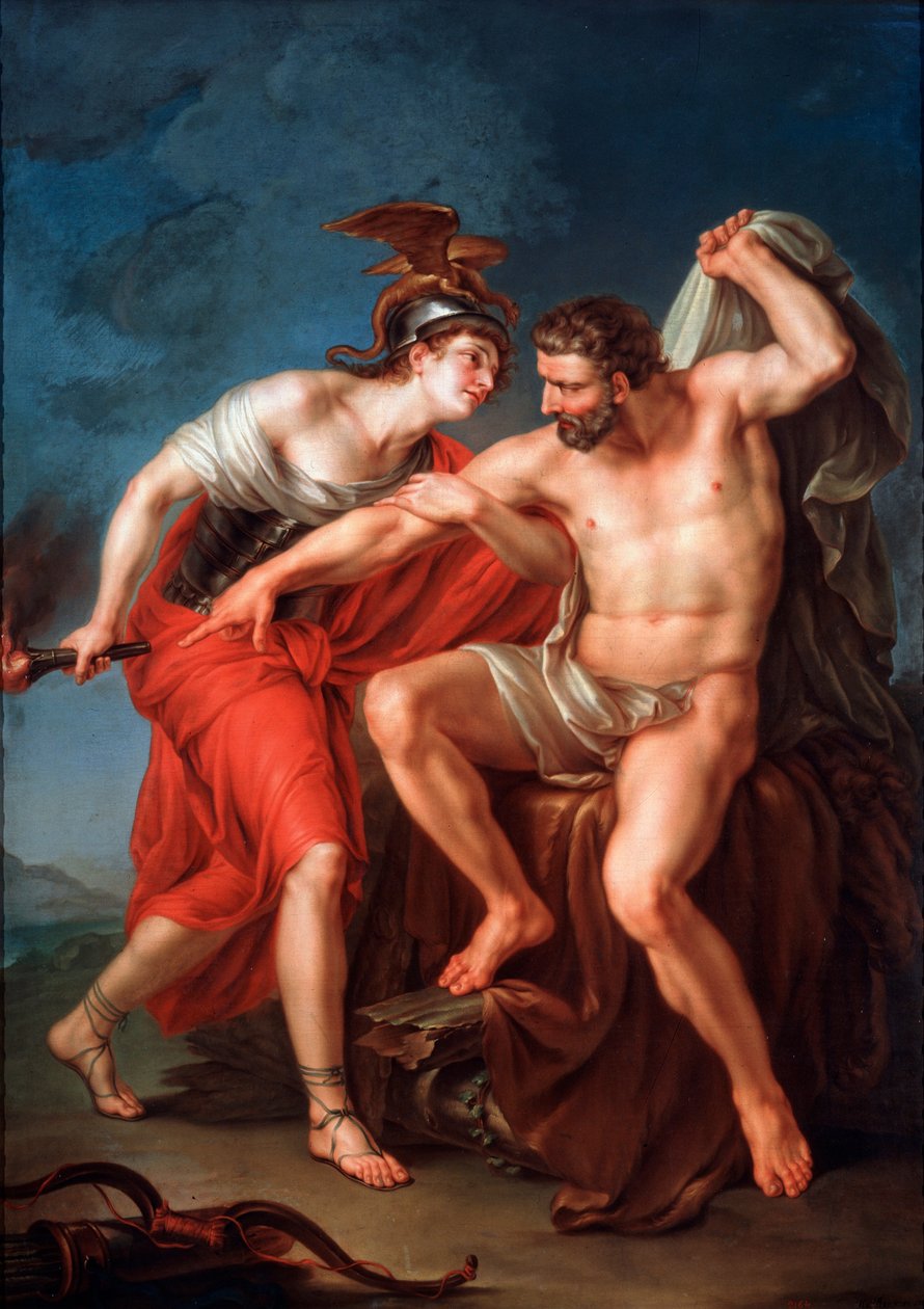 Samospalenie Herkulesa, 1782. autorstwa Ivan Akimovich Akimov