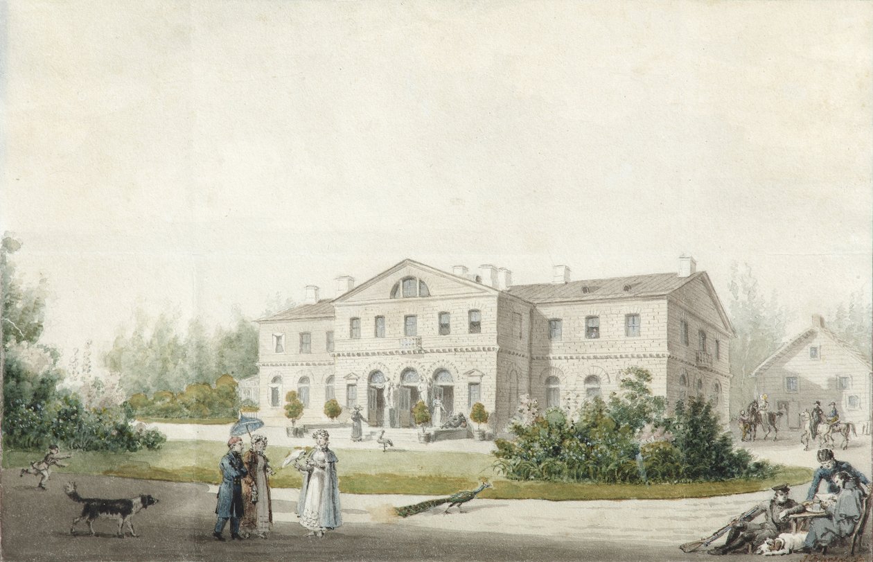Dwór Priyutino, 1830 autorstwa Ivan Alexeyevich Ivanov