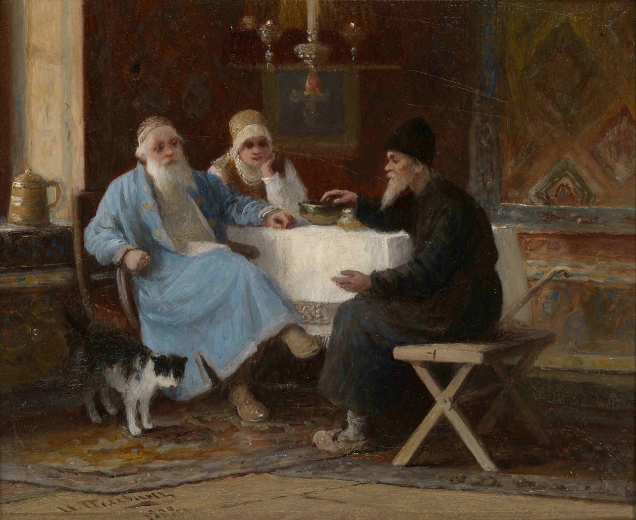 Rozmowa, 1909 autorstwa Ivan Andreyevich Pelevin