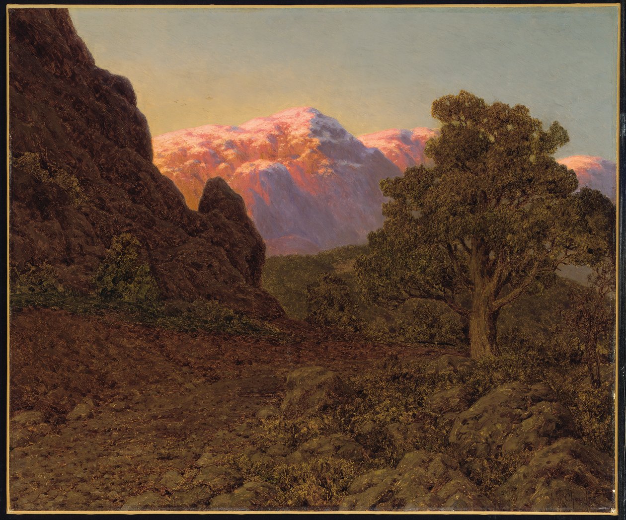 Wschód słońca nad górą autorstwa Ivan Fedorovich Choultse