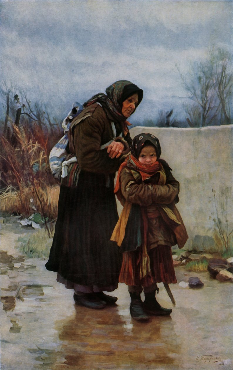 „Babcia i wnuczka”, lata 80. XIX w., 1965. autorstwa Ivan Ivanovic Tvoroznikov