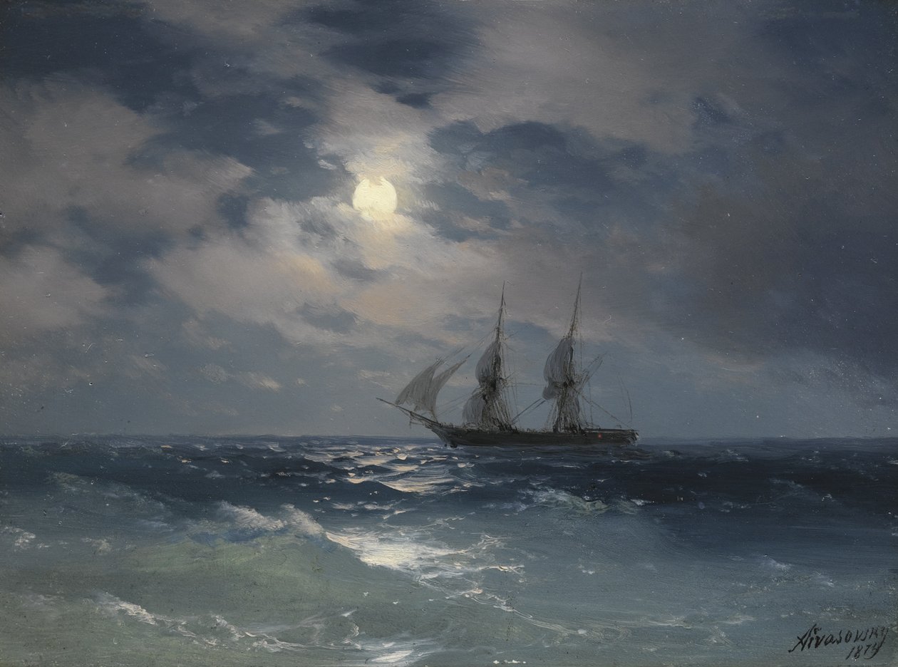 Bryg Merkury autorstwa Ivan Konstantinovich Aivazovsky