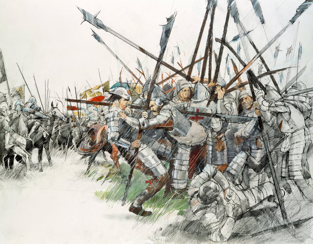 Bitwa pod Flodden Field, 1513, c1990-2010 autorstwa Ivan Lapper