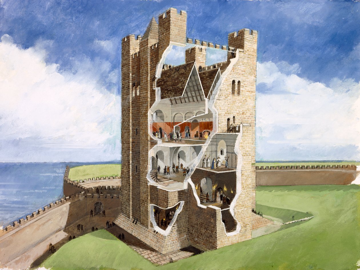 Zamek Scarborough, XIV wiek, 1990-2010 autorstwa Ivan Lapper