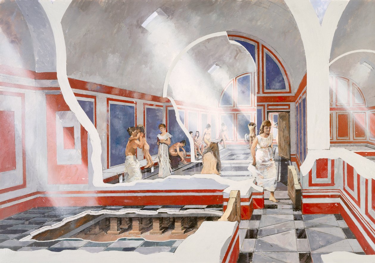 Mur rzymski, Letocetum, II wiek, 1990-2010 autorstwa Ivan Lapper